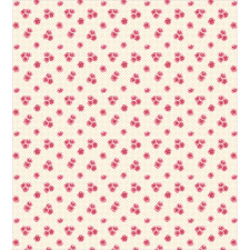 Rose Blossoms on Polka Dots Duvet Cover Set