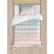 Doodle Art Tribal Streaks Duvet Cover Set