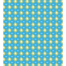 Sunny Day and Clouds Pattern Duvet Cover Set