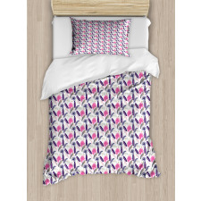 Coconut Fern Plumeria Leaf Duvet Cover Set