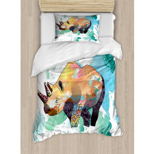 Watercolor Animal Wilderness Duvet Cover Set