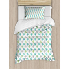 Petals with Dots Paisleys Duvet Cover Set