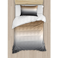 Brown and Grey Pattern Duvet Cover Set