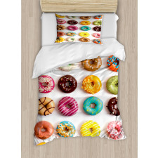 Tasty Colorful Donuts Duvet Cover Set