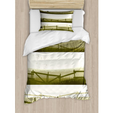 Farm Fields Scarecrow Grass Duvet Cover Set