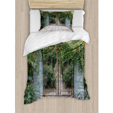 Wrought Floral Garden Gate Duvet Cover Set