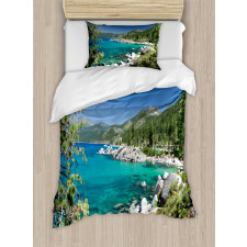 Lake Tahoe Shore View Duvet Cover Set