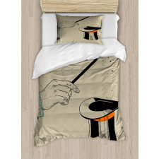 Magician Magic Wand and Hat Duvet Cover Set