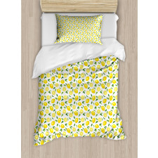 Fruit Art Lemons and Leaves Duvet Cover Set