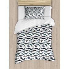 Whales Aquatic Species Marine Duvet Cover Set