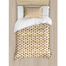 Vivid Vintage Camera Pattern Duvet Cover Set