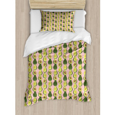 Halved Tropic Fruit Pattern Duvet Cover Set