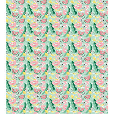 Tropic Flamingo and Cocktail Duvet Cover Set
