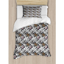 Monarch Butterfly Retro Duvet Cover Set