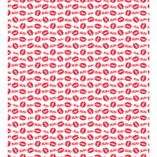 Lipstick Kiss Acronym Pattern Duvet Cover Set