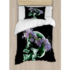 Xray Skeleton with Wreath Duvet Cover Set