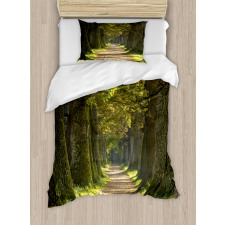 Alley with Oak Trees Duvet Cover Set