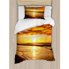Beach Sunset Coast Duvet Cover Set