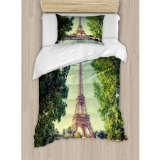 Eiffel Tower Seine River Duvet Cover Set