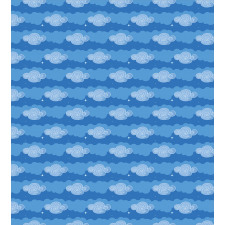 Sky with Clouds Doodle Duvet Cover Set