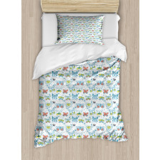 Simplistic Butterflies Art Duvet Cover Set