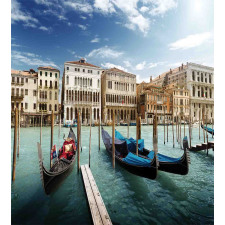 Gondolas Venetian Lagoon Duvet Cover Set