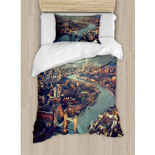 Thames River and Bridge Duvet Cover Set