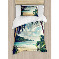 Summer Vintage Tropical Duvet Cover Set