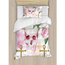 Anchor Roses Peony Art Duvet Cover Set