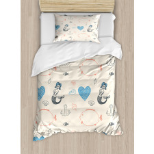 Balloon Fish Hearts Duvet Cover Set