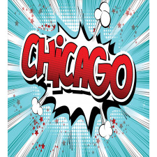 Pop Art Comic Book Chicago Duvet Cover Set