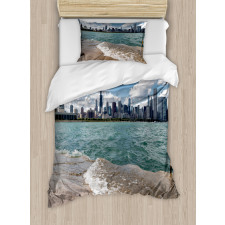 Chicago Skyline and Lake Duvet Cover Set