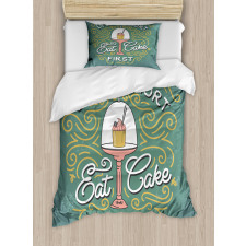 Life is Short Eat Cake First Duvet Cover Set