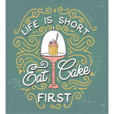 Life is Short Eat Cake First Duvet Cover Set