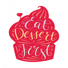 Eat Dessert First Cupcake Duvet Cover Set