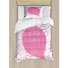 Eat Your Candies First Duvet Cover Set