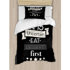 Life is Uncertain Food Themed Duvet Cover Set