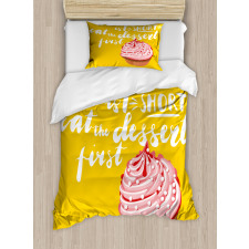 Cupcake Food Art Duvet Cover Set