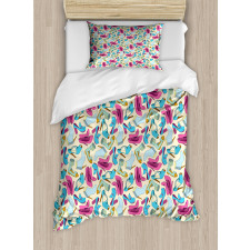 Woman Shoes Feminine Doodle Duvet Cover Set