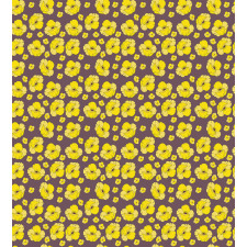 Vintage Yellow Poppy Flowers Duvet Cover Set