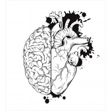 Human Heart and Brain Art Duvet Cover Set