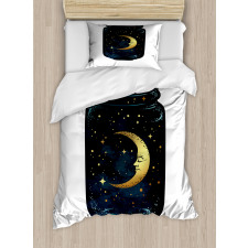 Crescent and Stars in Wish Jar Duvet Cover Set