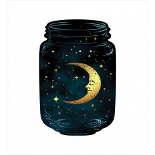 Crescent and Stars in Wish Jar Duvet Cover Set