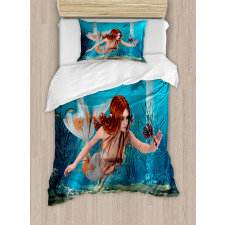 Magic Aqua Sea Lily Duvet Cover Set