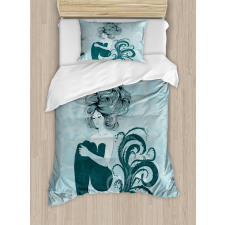 Sleeping Mermaid Duvet Cover Set