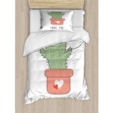 Funny Cactus Shape as Cat Duvet Cover Set