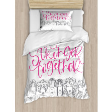 Stronger Together Sketch Duvet Cover Set