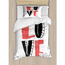 Love Typography Duvet Cover Set