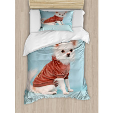 Puppy with Clothes Duvet Cover Set