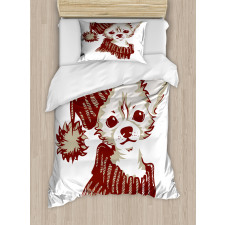 Puppy Hat and Pullover Duvet Cover Set